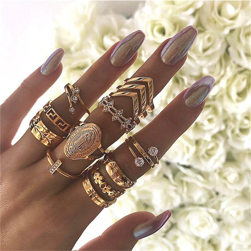 Fashion Gemstone Ring Set Maria 13 Pieces SI-RING-005 - Special Item