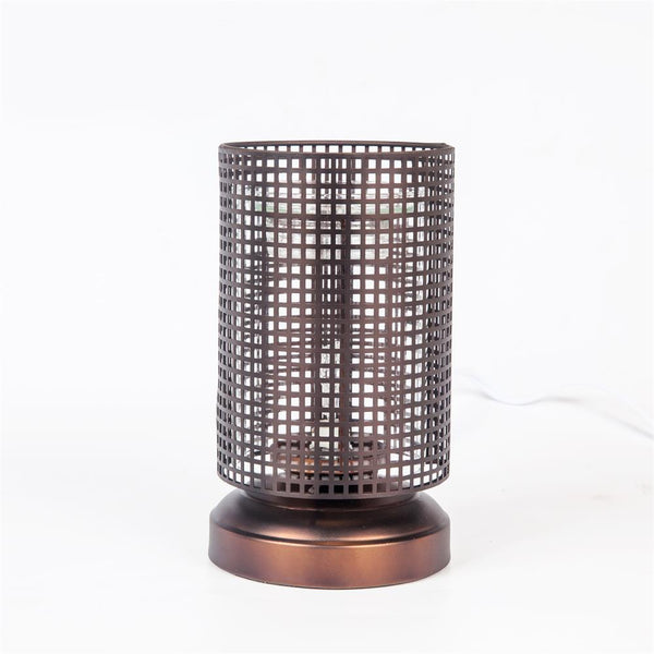 MESH SQUARE GRID BRONZE METAL TOUCH CONTROL OIL LAMP TE-872 - Special Item